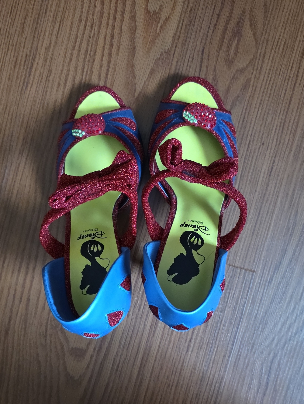 Disney Snow White Red Glitter & Blue Heels